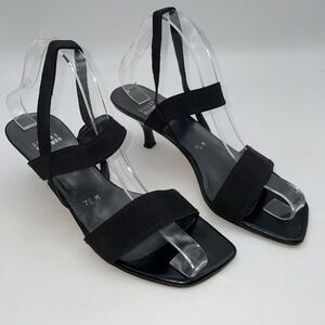 Stuart Weitzman Kitten Heels Black‎ Dress Shoes Women's Sandals Size 7.5